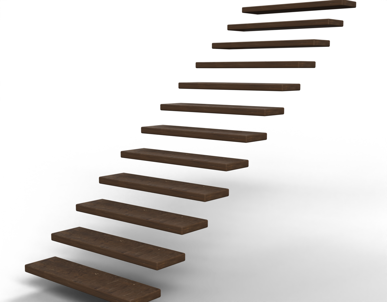 Frei tragende Massivholz-Treppe von Schreinerei Graf